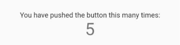 Flutter counter text