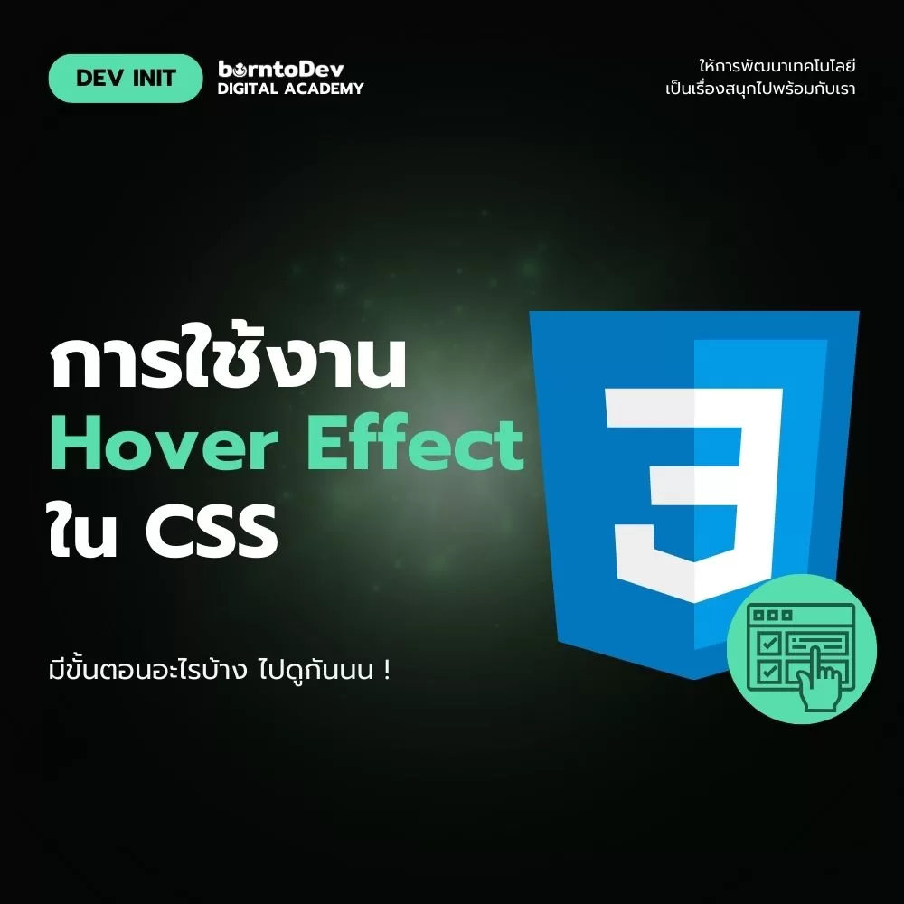 การใช้งาน Hover Effect ใน CSS – BorntoDev เริ่มต้นเรียน เขียนโปรแกรม ...