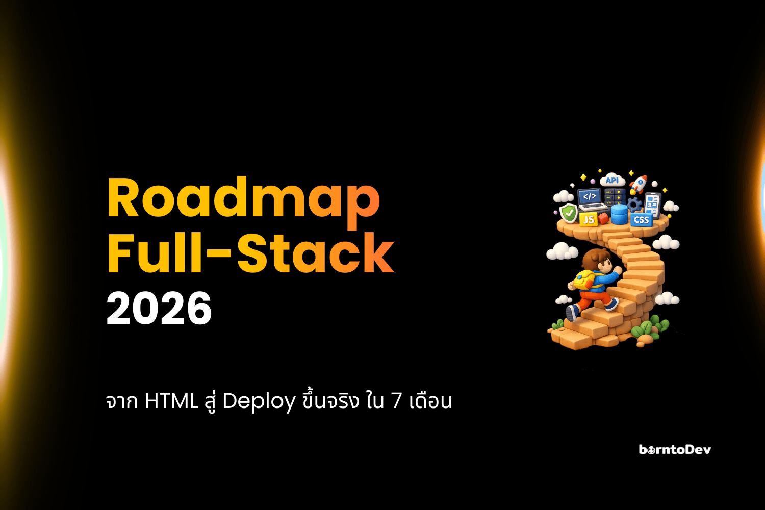 Roadmap Full Stack 2026: จาก HTML สู่ Deploy ขึ้นจริง ใน 7 เดือน
