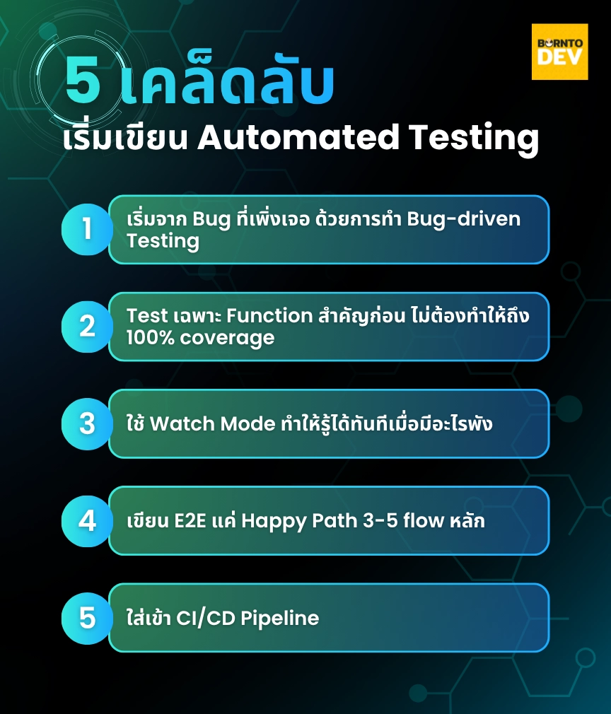 5 tips how to write a code for automated testing